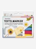Set van 6 textielmarkers BASIC FOLIA meerkleurig