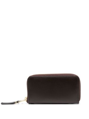 Comme Des Garçons Wallet porte-cartes à fermeture zippée - Marron
