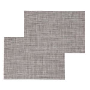 Set van 4x stuks placemats uni taupe texaline 50 x 35 cm