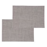 Set van 4x stuks placemats uni taupe texaline 50 x 35 cm