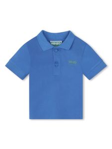 Kenzo Kids chemise à logo imprimé - Bleu