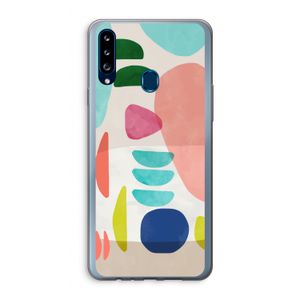Bold Rounded Shapes: Samsung Galaxy A20s Transparant Hoesje