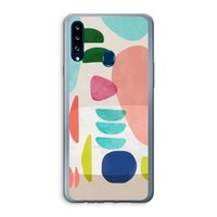 Bold Rounded Shapes: Samsung Galaxy A20s Transparant Hoesje