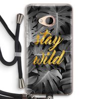 Stay wild: HTC U Play Transparant Hoesje met koord