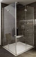 HSK Exklusiv douchecabine met draaivouwdeur 90x90x200cm alu zilver mat/helder glas