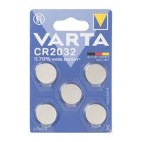 Varta knoopcel batterijen - CR2032 - set van 5 - thumbnail