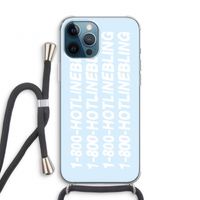 Hotline bling blue: iPhone 12 Pro Transparant Hoesje met koord