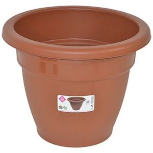 Terra cotta kleur ronde plantenpot/bloempot kunststof diameter 40 cm   -