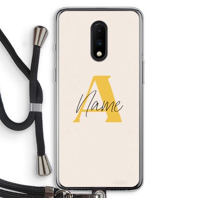 Amber Script: OnePlus 7 Transparant Hoesje met koord