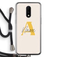 Amber Script: OnePlus 7 Transparant Hoesje met koord