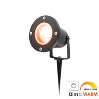 LED tuinspot 1x7 Watt ZWART 230Volt IP65 dimbaar - thumbnail