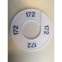 Maatring 9cm wit/zwart 172