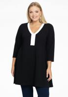 Yoek Tuniek wide bottom V-halslijn | Zwart | Maat 38/40 Yoek Tuniek wide bottom V-halslijn | Zwart | Maat 38/40