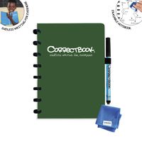 Correctbook A5 Original: uitwisbaar / herbruikbaar notitieboek, blanco, Forest Green (bosgroen) - thumbnail