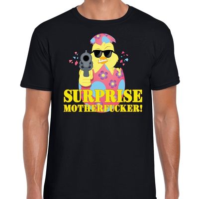 Fout paas t-shirt zwart surprise motherfucker voor heren Fout paas t-shirt zwart surprise motherfucker voor heren