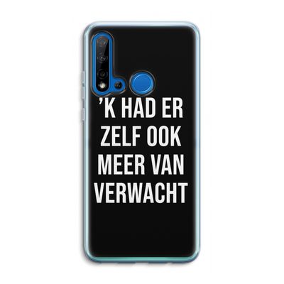 Meer verwacht - Zwart: Huawei P20 Lite (2019) Transparant Hoesje