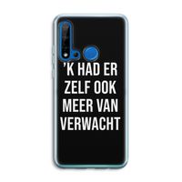 Meer verwacht - Zwart: Huawei P20 Lite (2019) Transparant Hoesje