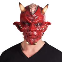 Latex duivel masker Lucifer voor volwassenen   -