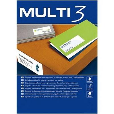 Printerlabels MULTI 3 Wit Recht 100 Lakens 97 x 42,4 mm