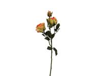 Kunstbloem roos 53 cm, geel/rood - Buitengewoon de boet