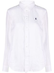 Polo Ralph Lauren chemise en lin à logo Polo Pony - Blanc