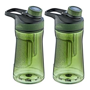 Waterfles / drinkfles / sportfles Aquamania - 2x - groen - 530 ml - kunststof - bpa vrij