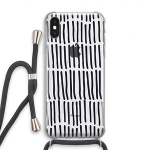 Moroccan stripes: iPhone XS Transparant Hoesje met koord