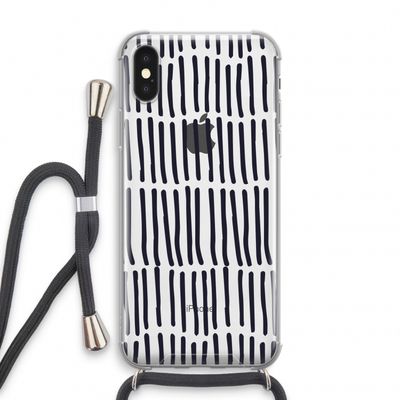 Moroccan stripes: iPhone XS Transparant Hoesje met koord