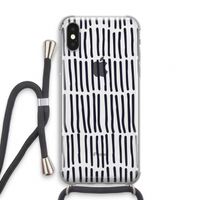 Moroccan stripes: iPhone XS Transparant Hoesje met koord