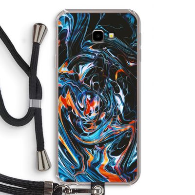 Black Unicorn: Samsung Galaxy J4 Plus Transparant Hoesje met koord
