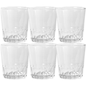 6x Stuks shotglazen/shotjes transparant glas 110 ml 6 cm