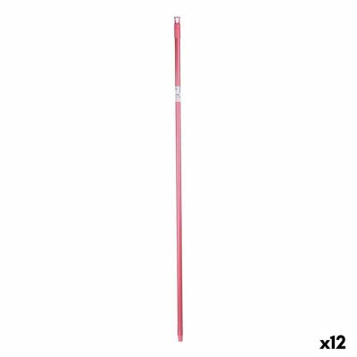 Bezemsteel 2,3 x 130 x 2,3 cm Roze Metaal (12 Stuks)
