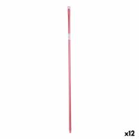 Bezemsteel 2,3 x 130 x 2,3 cm Roze Metaal (12 Stuks)