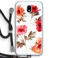 Roosjes: Samsung Galaxy J5 (2017) Transparant Hoesje met koord