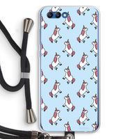 Eenhoorns overal: Honor 10 Transparant Hoesje met koord