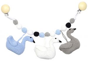 natureZOO kinderwagenspanner zwanen gehaakt 40 cm multicolor natureZOO kinderwagenspanner zwanen gehaakt 40 cm multicolor