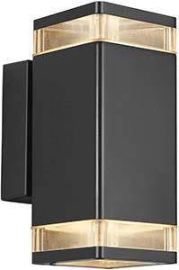 Nordlux Wandlamp Elm 2x GU10 zwart IP44 - 4800911