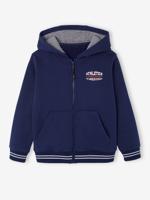Jongenshoodie met rits marineblauw