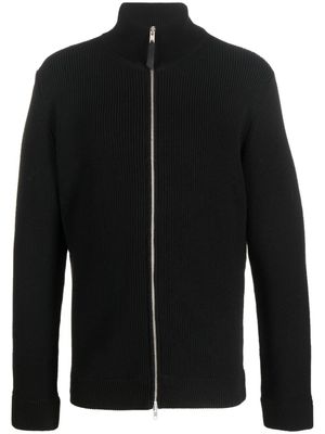 Maison Margiela cardigan nervurée à fermeture zippée - Noir