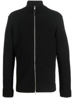 Maison Margiela cardigan nervurée à fermeture zippée - Noir