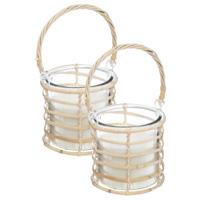 Atmosphera geurkaars citronella Boho - 3x - 430 g - citroengras - 31 uur - zomer