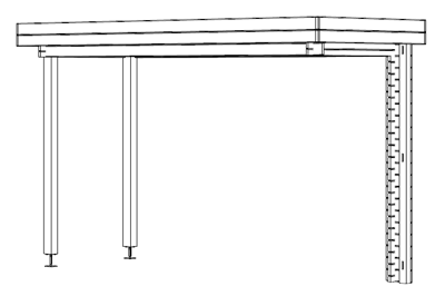 Vurenhout aanbouwveranda 453,2x187,5 cm - SALE02022- Plat dak- Hout- Tuindeco