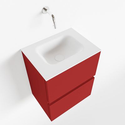 Toiletmeubel Mondiaz Ada | 40 cm | Meubelkleur Fire | Lex wastafel Talc Midden | Zonder kraangat