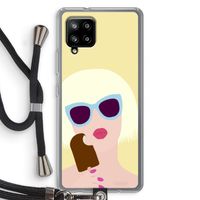 Ice cream: Samsung Galaxy A42 5G Transparant Hoesje met koord