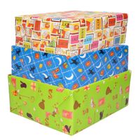 Setje van 6x rollen Sinterklaas inpakpapier/cadeaupapier 2,5 x 0,7 meter 3 soorten prints