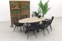 Jasmine - Black / Garden Impressions Edison 220 x 115 cm. - ovale tuinset - thumbnail