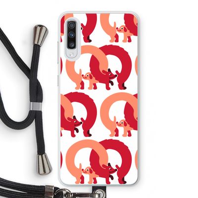 Dogs: Samsung Galaxy A70 Transparant Hoesje met koord