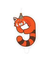 Jungle candle 9 red panda | 4 stuks