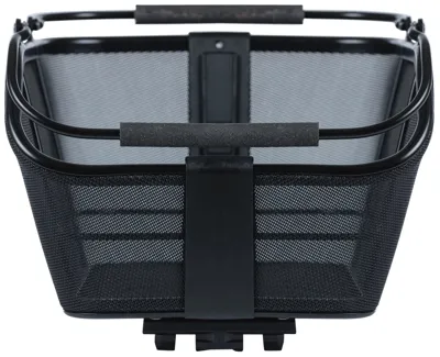 Fietsmand Basil Cento Tech Fiber Nordlicht MIK - achterop - solid zwart
