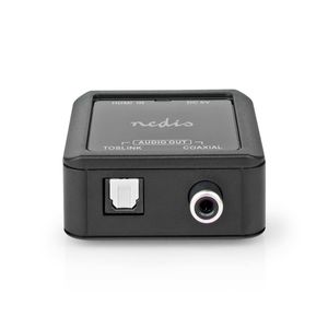 Nedis Digitale Audioconverter | 1-weg | Input: DC Power / HDMI Input | Output: 1x Coax Audio / 1x TosLink Female | Automatisch | Antraciet -